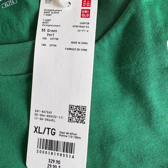 UNIQLO x Christophe Lemaire "Peace For All" Graphic Tee, Size XXL, Green - Picture 12 of 12